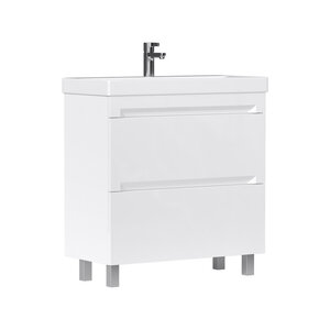 Изображение товара Тумба под раковину Equil Corner tnCRNR80.2Y-06, 80 см, напольная, цвет белый