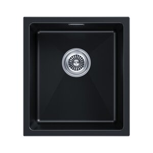 Изображение товара Кухонная мойка Paulmark Lumi LU41-BLM из искусственного камня 41 см черный металлик