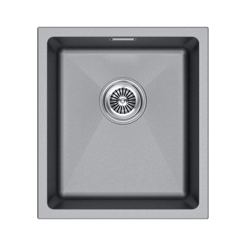 Изображение товара Кухонная мойка Paulmark Lumi LU41-GRM из искусственного гранита 41 см, серый металлик