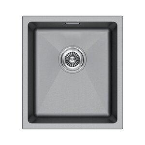 Изображение товара Кухонная мойка Paulmark Lumi LU41-GRM из искусственного гранита 41 см, серый металлик