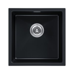 Изображение товара Кухонная мойка Paulmark Lumi LU45-BLM из искусственного гранита 45 см черный металлик