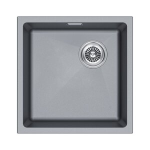 Изображение товара Кухонная мойка Paulmark Lumi LU45SK-GRM из искусственного гранита 45 см серый металлик