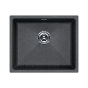 Изображение товара Мойка кухонная Paulmark Lumi LU55-DG, 55 см, искусственный камень, цвет графит