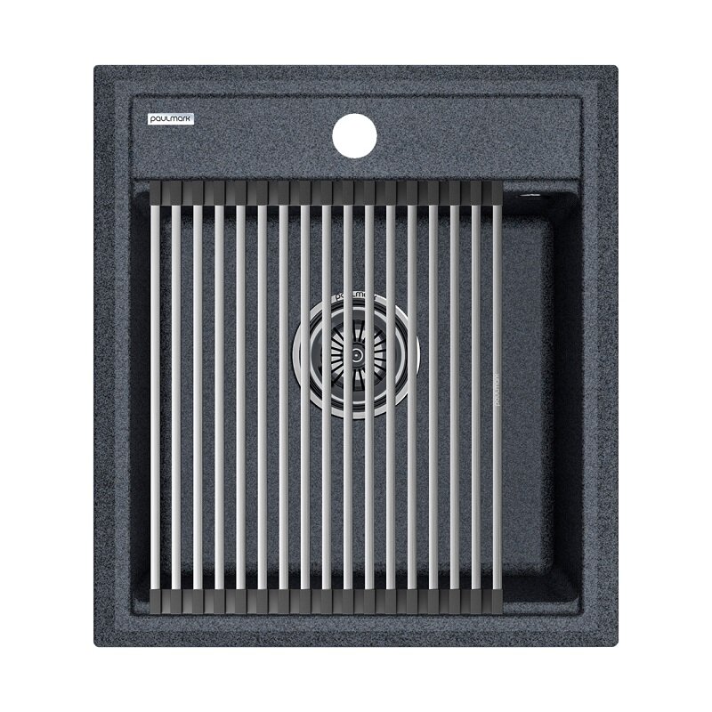 Изображение товара Кухонная мойка Paulmark Stepia 45 из искусственного гранита с ролл-матом, Германия