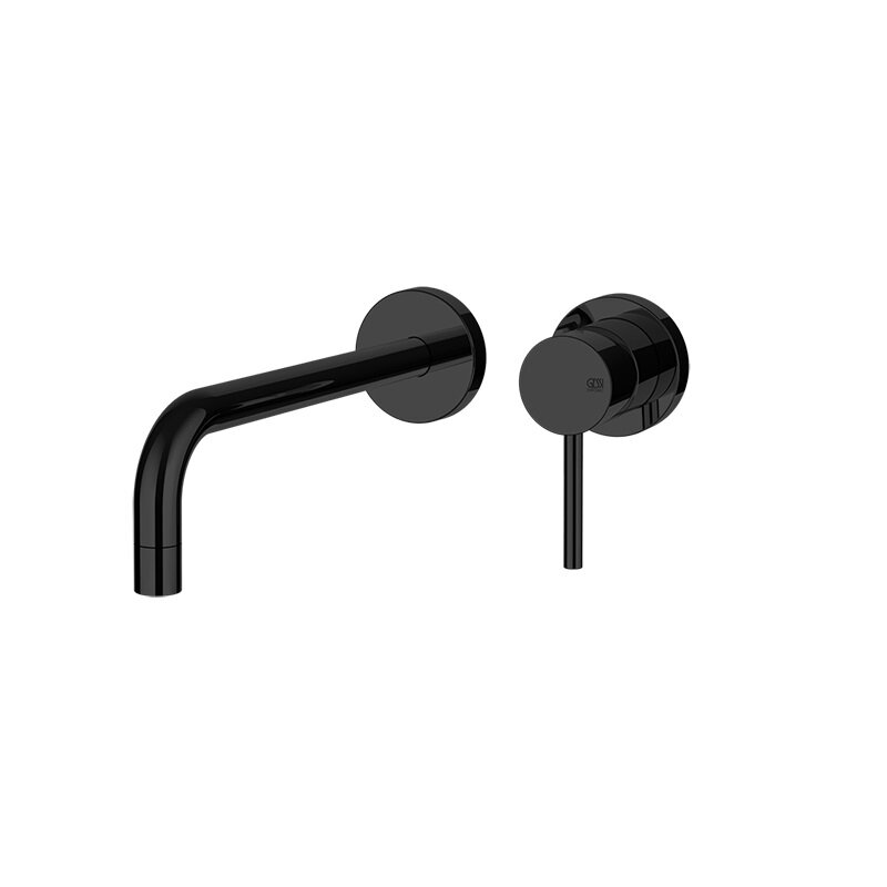 Изображение товара Смеситель для раковины Gessi Via Tortona, 44825/299, с длинным изливом, без донного клапана, цвет черный матовый