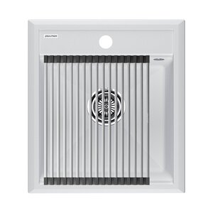 Изображение товара Кухонная мойка из искусственного камня Paulmark Stepia 45 с ролл-матом белая