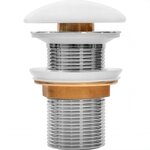 Донный клапан Milleau PD1MW/OO, без перелива, clik-clack, цвет белый матовый - фото 1