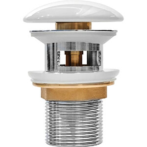 Изображение товара Донный клапан Milleau PD1GW/WO, с переливом, clik-clack, цвет белый глянец