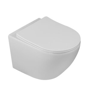 Изображение товара Подвесной унитаз Milleau Vortex MYL038SGW безободковый с микролифтом и смывом торнадо