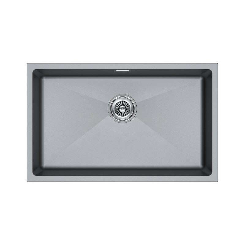 Изображение товара Кухонная мойка из искусственного гранита Paulmark Lumi LU74-GRM 74 см серый металлик