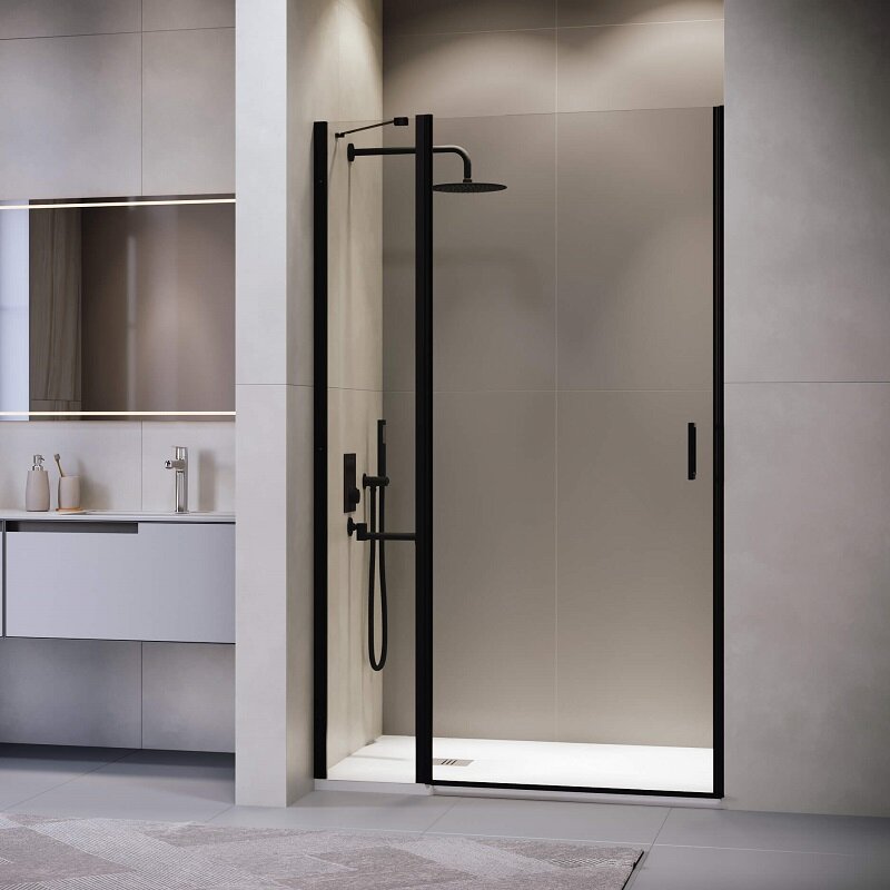 Изображение товара Душевая дверь RGW LE-004B 351200412-14, 120 см, стекло прозрачное, профиль черный