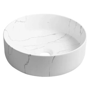 Изображение товара Раковина накладная Milleau Nuage MU7044A-MWM 36 см фарфор белый матовый мрамор