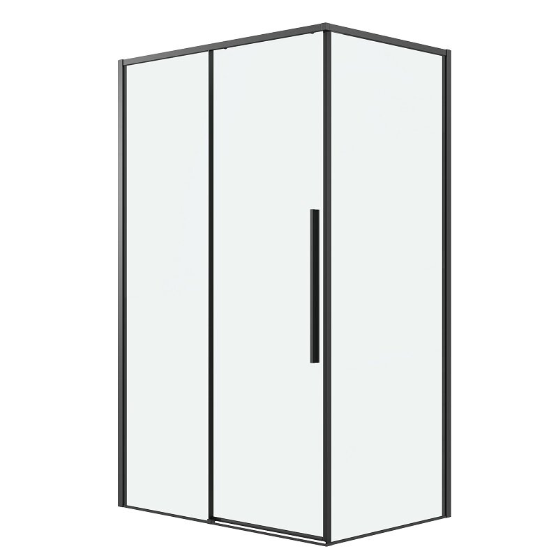 Изображение товара Душевой уголок Grossman Galaxy 120x70 см прозрачное стекло черный матовый профиль Германия