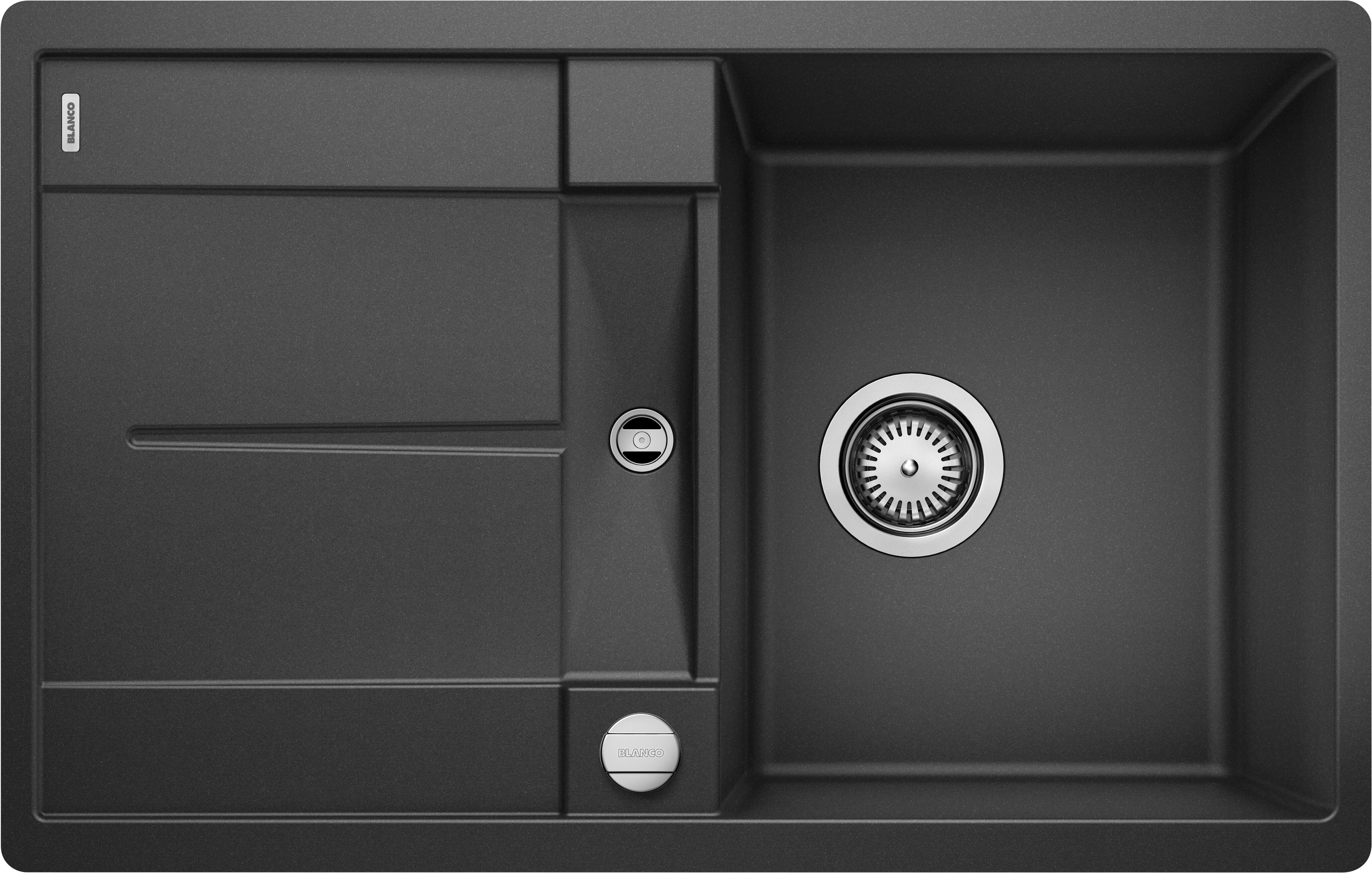 Изображение товара Кухонная мойка Blanco Metra 45 S-F SILGRANIT антрацит 77x49 см