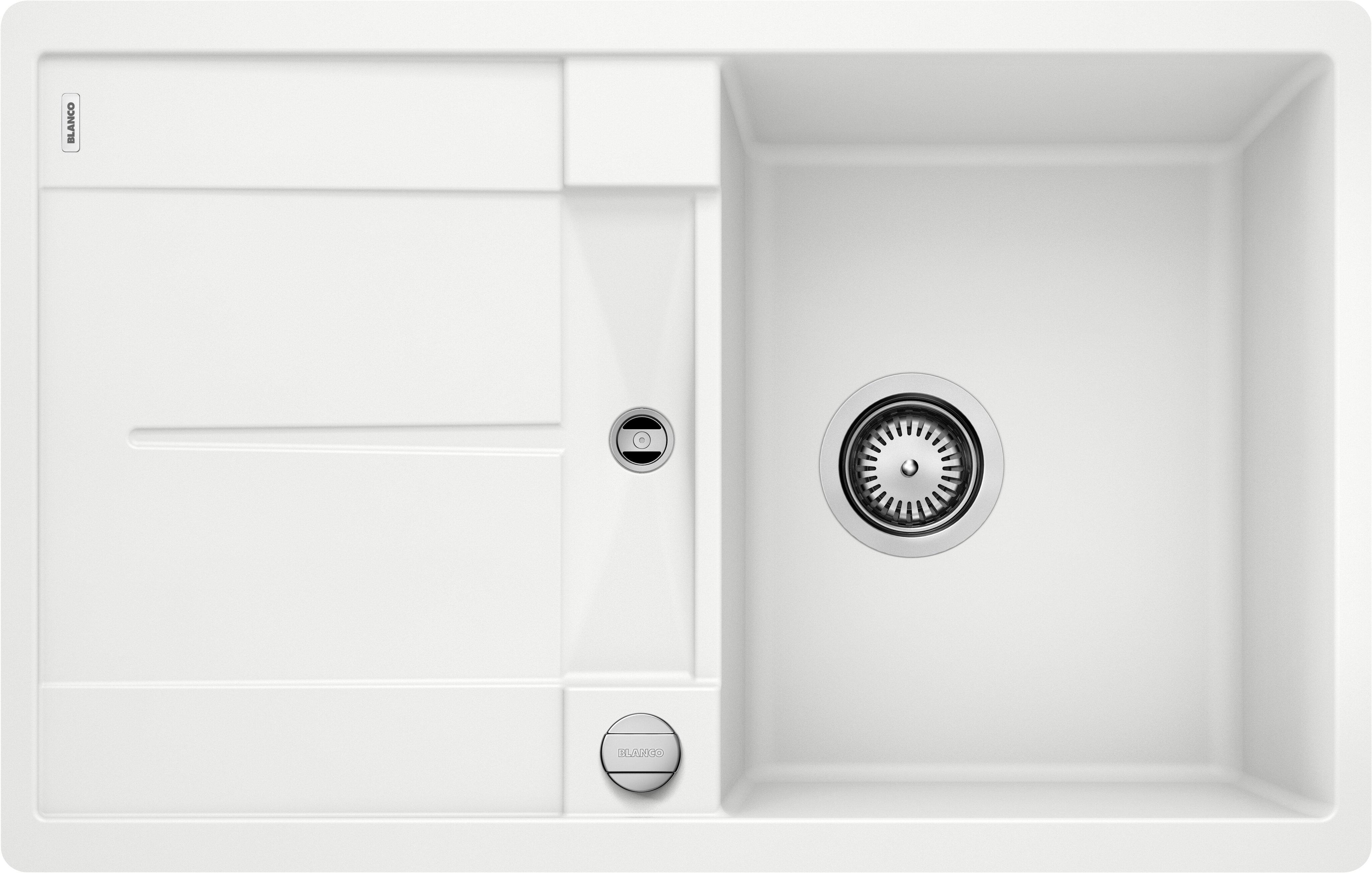 Изображение товара Мойка Blanco Metra 45 S-F, 519083, SILGRANIT, белый, 77 x 49 см