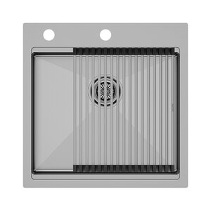 Изображение товара Кухонная мойка Paulmark Kroner из нержавеющей стали 51 см с ролл-матом и шумопоглощением