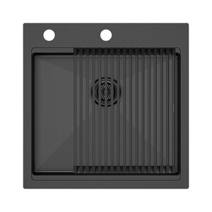 Изображение товара Кухонная мойка Paulmark Kroner 51 см из нержавеющей стали с PVD покрытием и ролл-матом