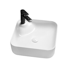 Изображение товара Раковина Milleau Miel MU0082-GW, 42 см, квадратная фарфоровая, белая