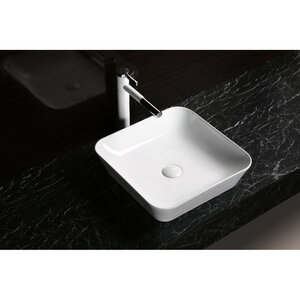 Изображение товара Раковина Milleau Miel MU0021A-GW 43 см фарфор белая квадратная накладная