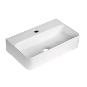 Изображение товара Раковина Milleau Miel MU0072B-GW фарфор белая 45 см накладная