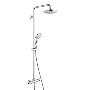 Изображение товара Душевая система Hansgrohe Croma Select E 180 2jet Showerpipe EcoSmart белый хром