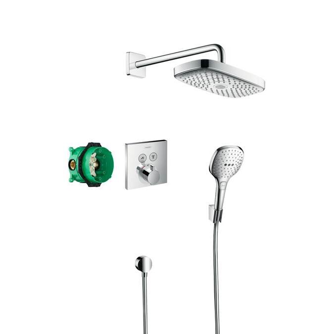 Изображение товара Душевой набор Hansgrohe Select E 27296000 хром с верхним и ручным душем