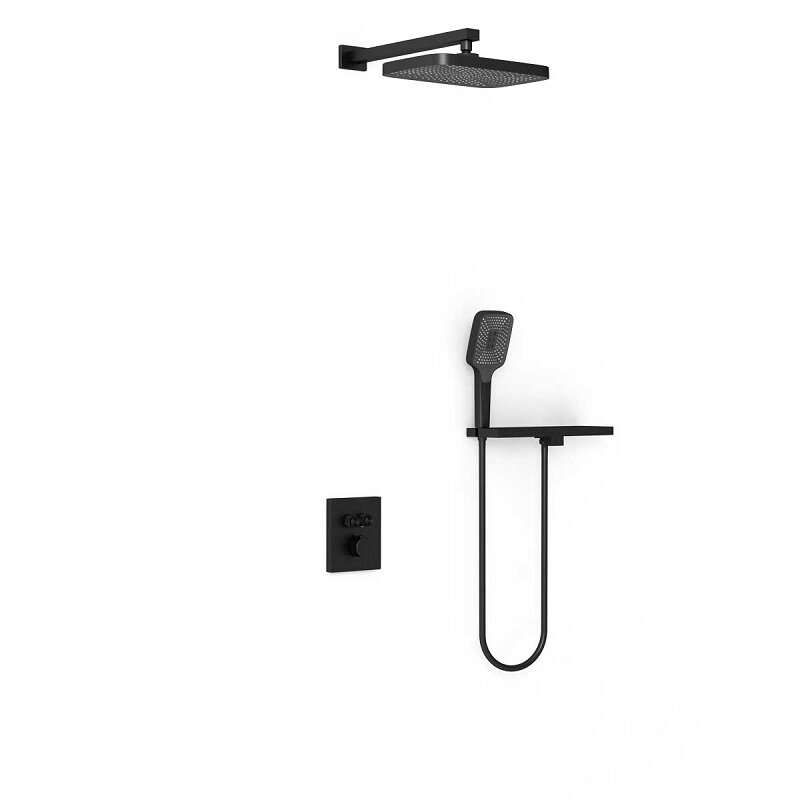 Изображение товара Душевая система Vincea VSFW-321MT1RMB термостатическая, черный матовый