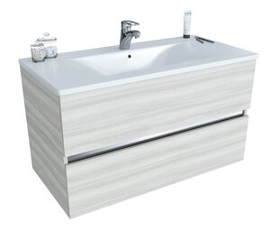 Изображение товара Тумба под раковину Sanvit Кубэ-2 kkube2090yas, 90 см, подвесная, ясень