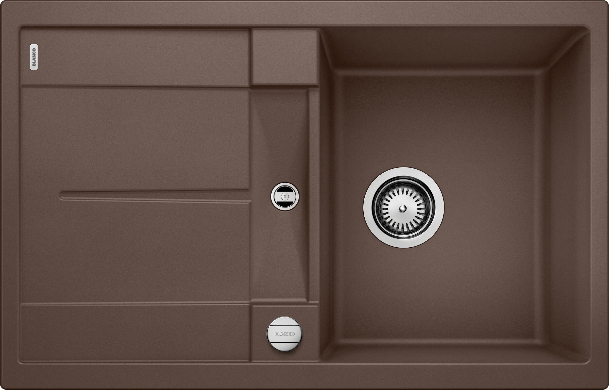 Изображение товара Кухонная мойка Blanco Metra 45S из SILGRANIT, коричневая, 78x50x19 см