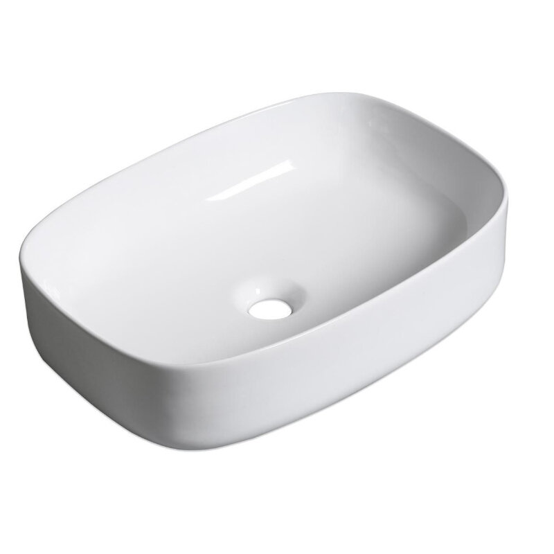 Изображение товара Раковина Milleau Miel MU0045A-GW, фарфор, белая, прямоугольная, 51 см