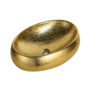 Изображение товара Раковина Milleau Boutique MU8005-EGG, 61 см, фарфор, цвет золото шагрень