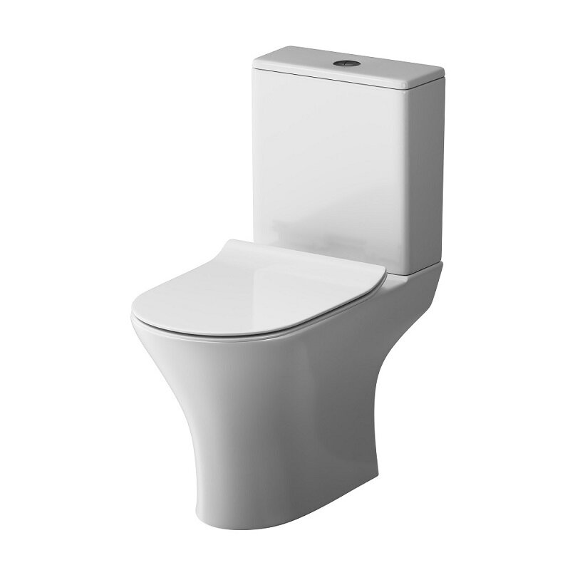 Изображение товара Напольный унитаз-компакт Am.Pm Sense C748600SC, FlashClean, безободковый, с сиденьем микролифт, белый Изображение товара Напольный унитаз-компакт Am.Pm Sense C748600SC, FlashClean, безободковый, с сиденьем микролифт, белый
