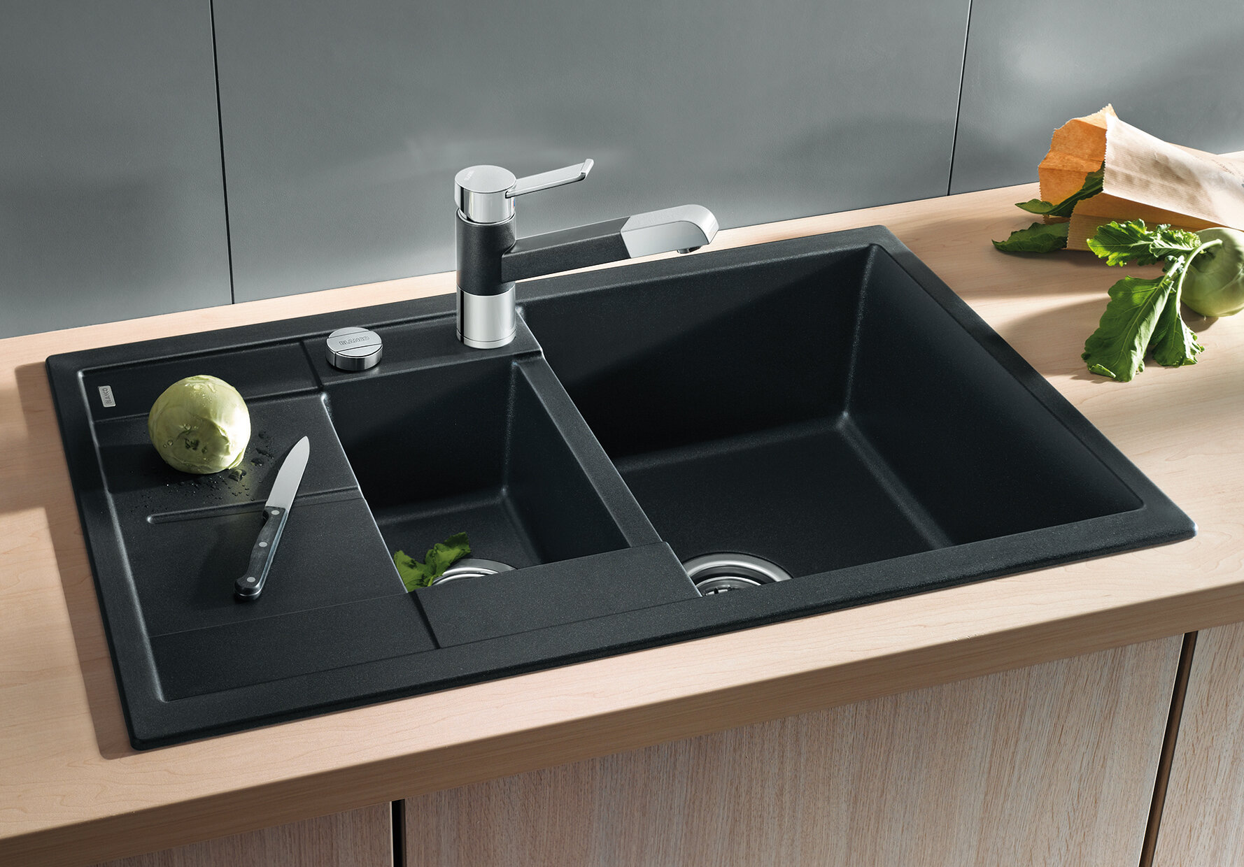 Изображение товара Кухонная мойка Blanco Metra 6S Compact 517353, серый беж