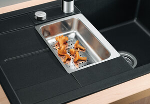 Изображение товара Кухонная мойка Blanco Metra 6S Compact темная скала из SILGRANIT PuraDur™ II, ширина 78 см, двухчаш