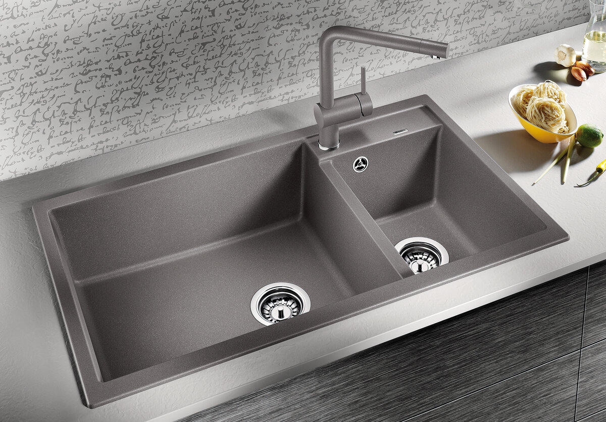 Изображение товара Blanco Metra 9 кухонная мойка из SILGRANIT белая 86 см угловая установка