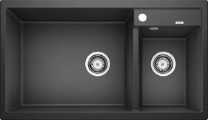Изображение товара Кухонная мойка Blanco Metra 9 86 см черная матовая из SILGRANIT PuraDur II