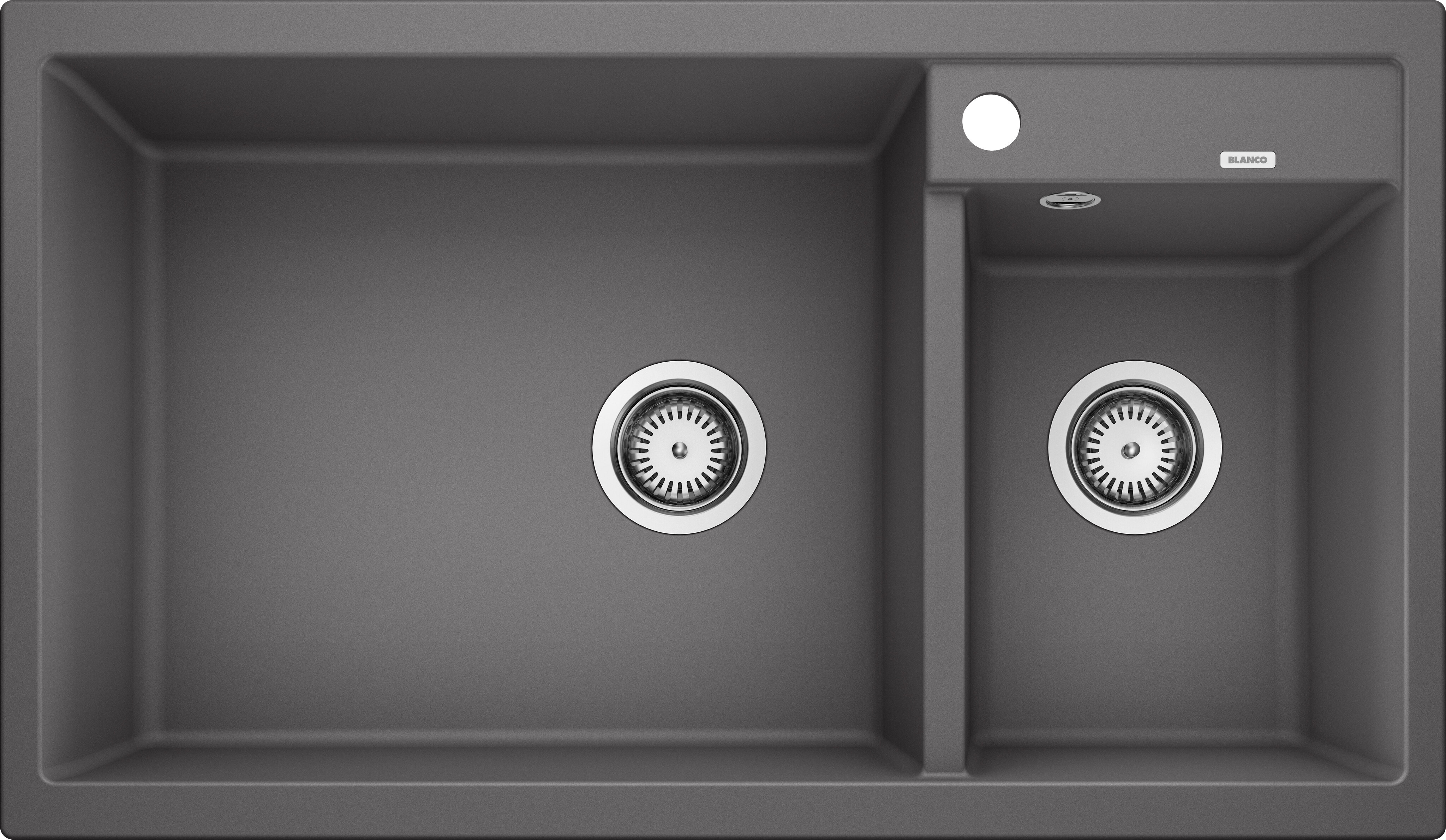 Изображение товара Blanco Metra 9 518886 - темная скала, 86 см, 2 чаши, SILGRANIT