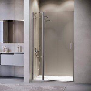 Изображение товара Душевая дверь RGW LE-004Gr 351200413-110, 130 см, стекло прозрачное, профиль серый