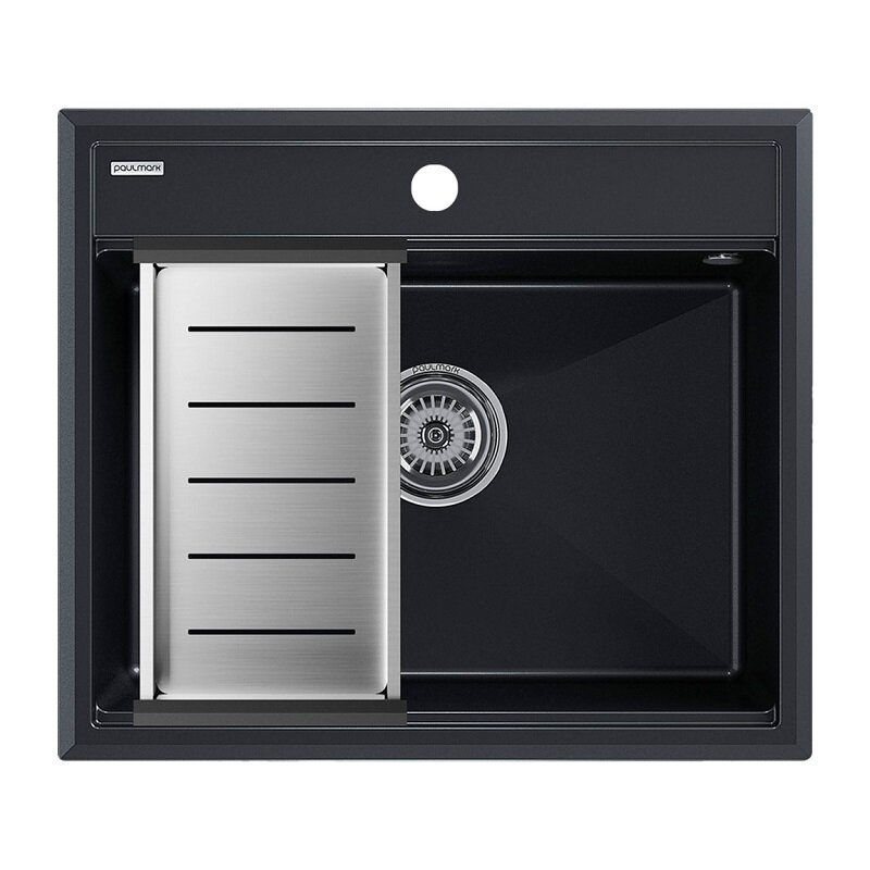 Изображение товара Кухонная мойка Paulmark Stepia 60 см искусственный камень с коландером Advance