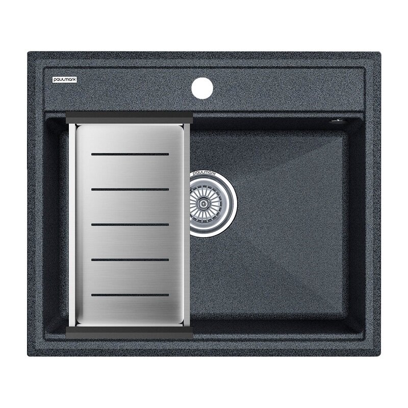 Изображение товара Кухонная мойка Paulmark Stepia 60 см из искусственного камня с коландером