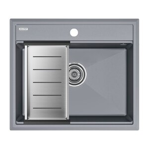 Изображение товара Мойка кухонная из искусственного камня Paulmark Stepia 60 см с коландером Advance
