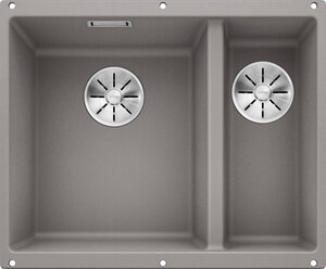 Изображение товара Кухонная мойка Blanco Subline 340/160-U двухчашевая из нержавеющей стали и искусственного камня