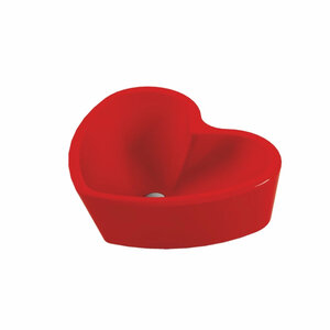 Изображение товара Раковина Sanita Luxe Love is WB.CT/LoveIs/45-N/RED.G/S1, 45 см, фарфор, цвет красный