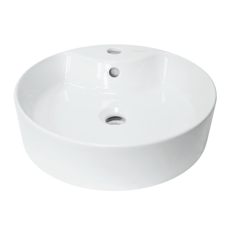 Изображение товара Раковина Sanita Luxe Best Shelf WB.CT 43 см фарфор круглая белая накладная