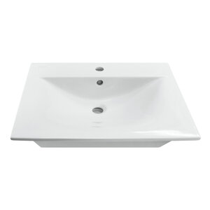 Изображение товара Раковина Sanita Luxe Breeze WB.FN/Breeze/60-C/WHT.G/S1, 60 см, фарфор, цвет белый