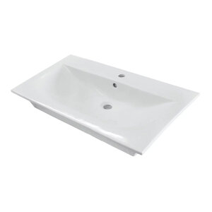 Изображение товара Раковина Sanita Luxe Breeze WB.FN/Breeze/80-C/WHT.G/S1, 80 см, фарфор, цвет белый