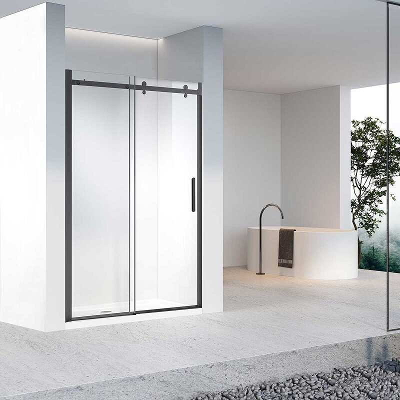 Изображение товара Душевая дверь Vincea Como-N VDS-4CN160CLB 160 см стекло прозрачное черный профиль