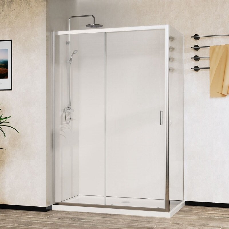 Изображение товара Душевой уголок Vincea City VSR-5CT9011CL 110x90 см прозрачное стекло хром профиль