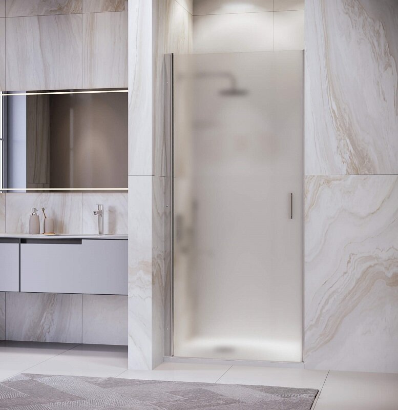 Изображение товара Душевая дверь RGW Leipzig LE-003 80 см сатинат хром универсальная Германия