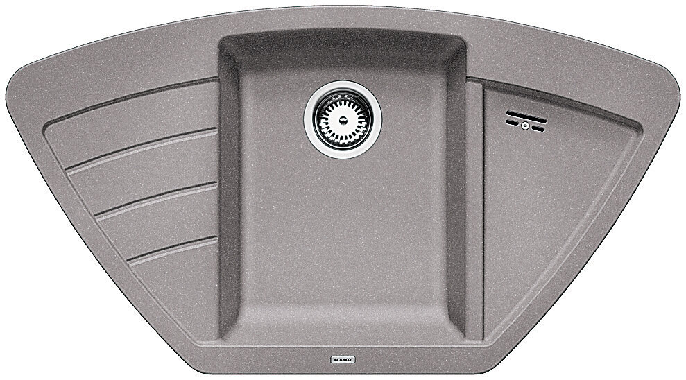 Изображение товара Кухонная мойка Blanco Zia 9E 514757 алюметаллик 93x51 см с двумя чашами